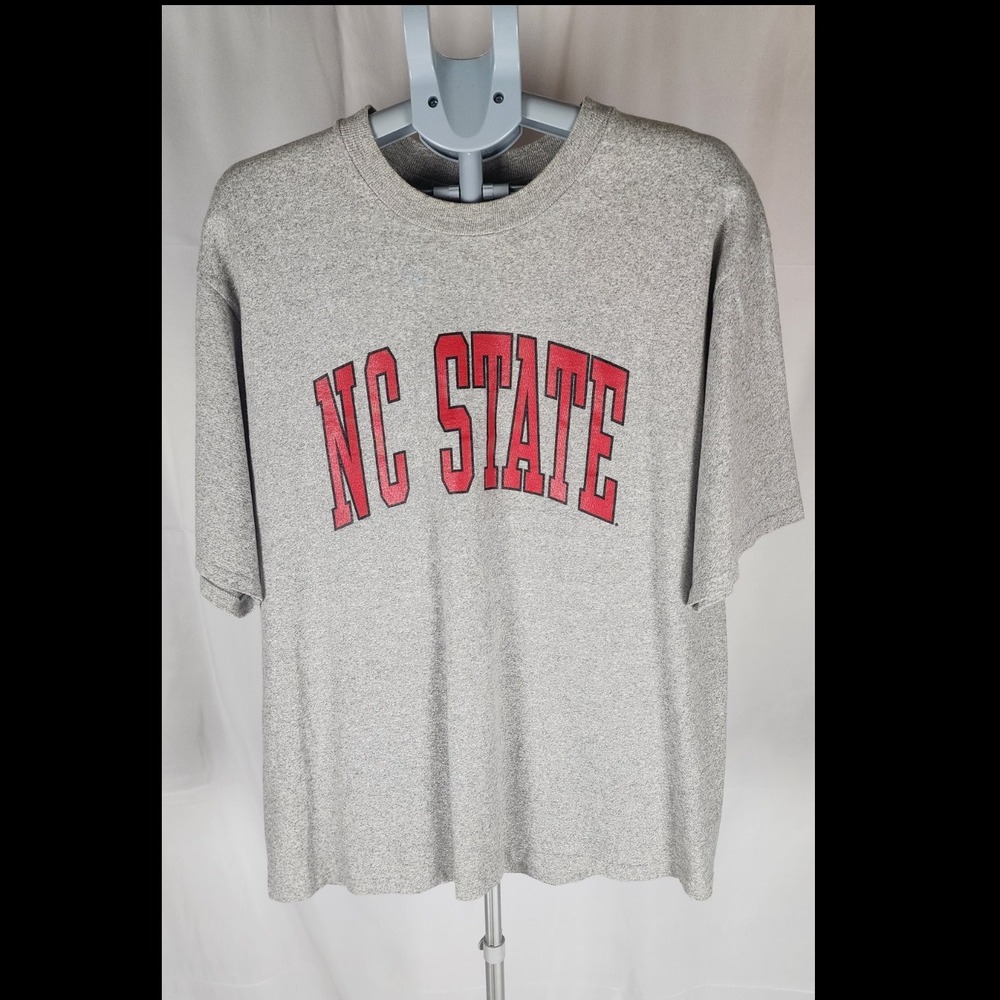 Vintage NC State T Shirt The Cotton Exchange Gray Single Stitch USA XL